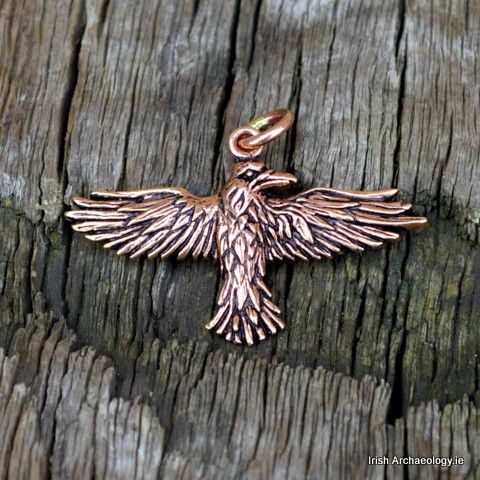 Morrigan Bronze Raven Pendant