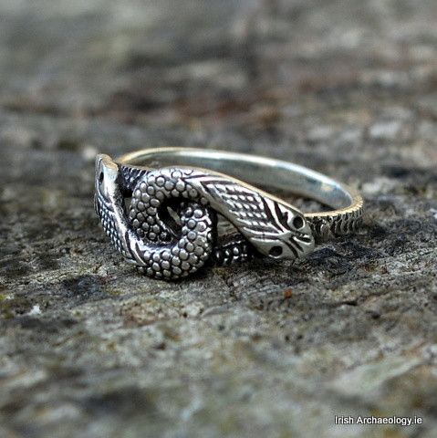 Silver Roman Snake Ring