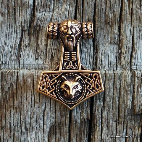 Bronze Thor's Hammer Pendant, Fox