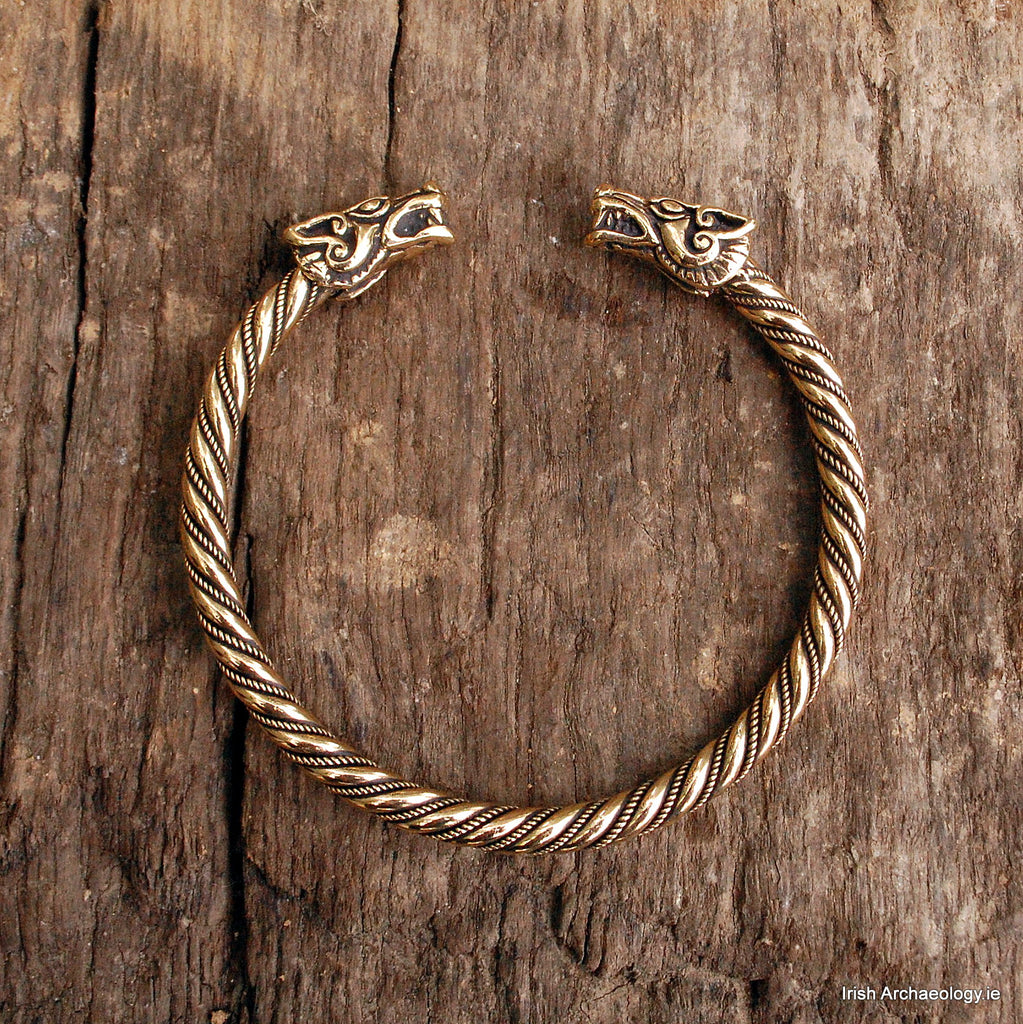 Bronze Viking Wolf Bracelet